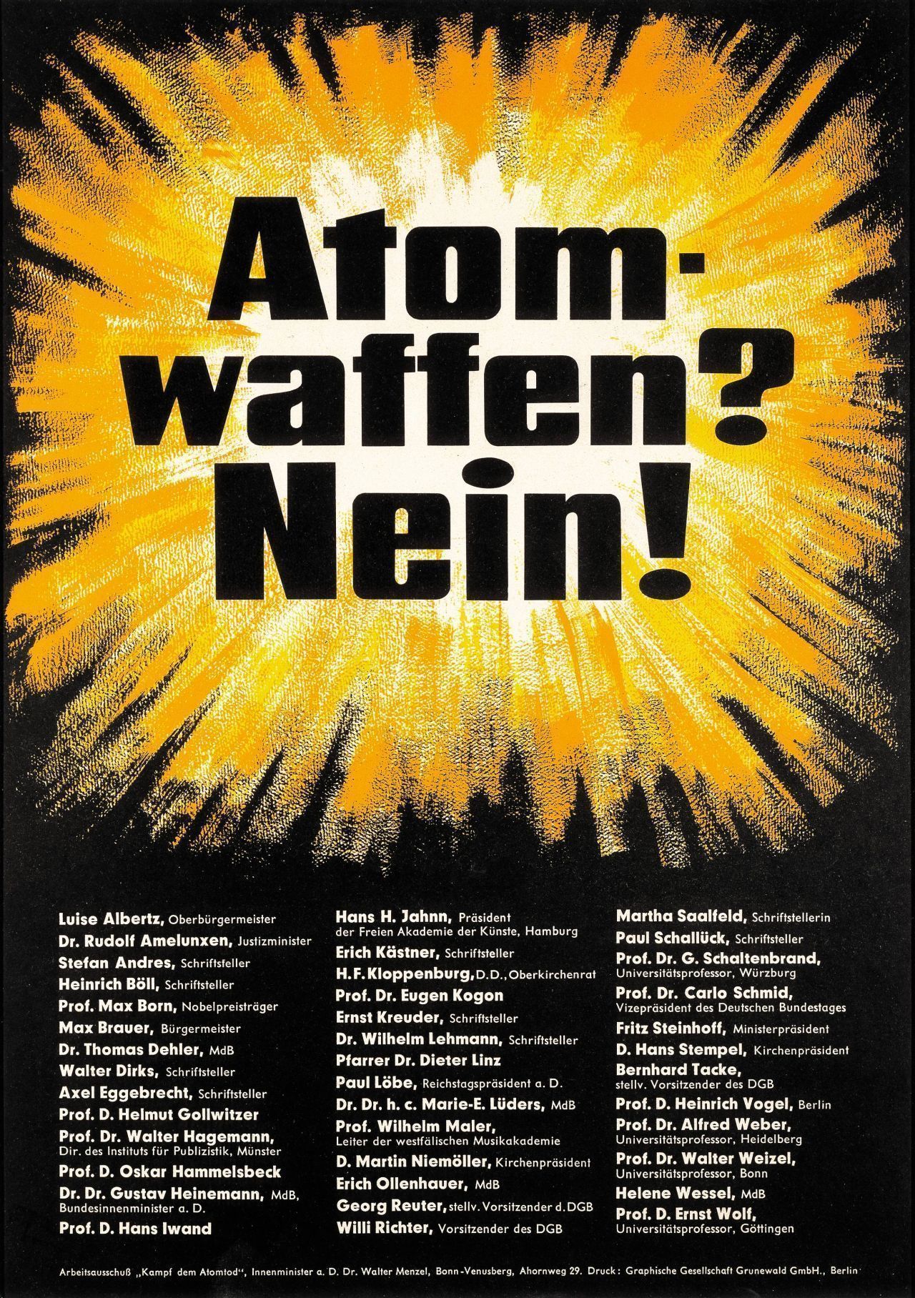 LeMO-Objekt: Plakat Atomwaffen? Nein!