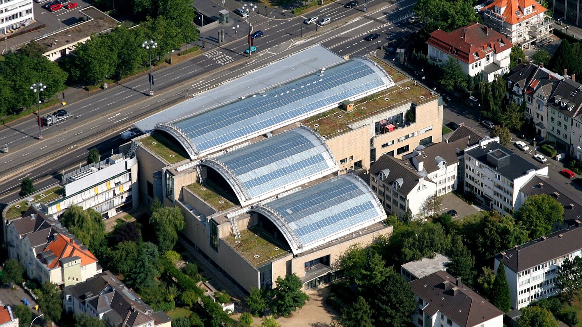 Aerial view of Haus der Geschichte in Bonn