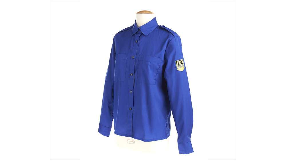 Free German Youth blouse, blue, 1949